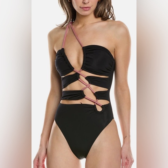 VIX ZAILA Solid Brazilian One-Piece Size Large NWT sexy, strapy bathing suit - Picture 4 of 8
